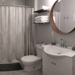 Panoramic shot of bathroom